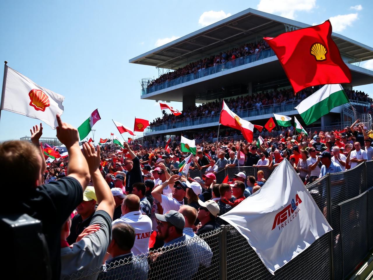 Pessoas assistindo à corrida